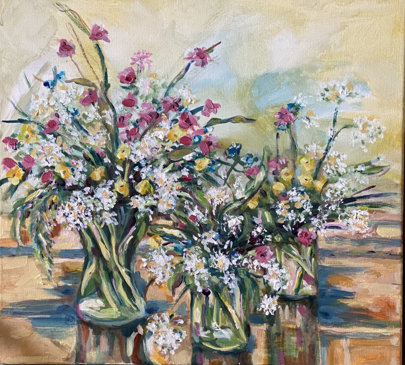 Reflections, Still Water - painting by Heather Lavender